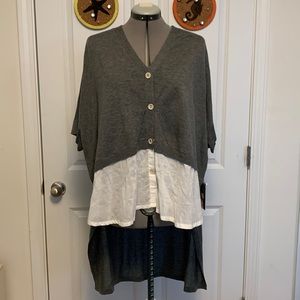 Grey and White Top by Kerisma NWT